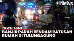 Ratusan Rumah Terendam Banjir di Tulungagung, Jalan Utama Terputus