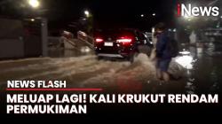 Banjir Rendam Komplek Polri di Mampang Prapatan, Aktivitas Warga Terganggu