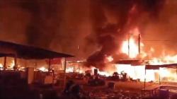 Kebakaran Hebat di Halmahera Selatan, Belasan Toko dan Warung Hangus<