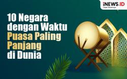 Infografis 10 Negara dengan Waktu Puasa Paling Panjang di Dunia
