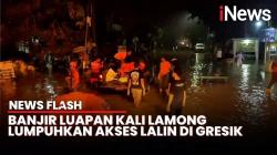 4 Kecamatan di Gresik Terendam Banjir akibat Kali Lamong dan Sungai Bengawan Meluap