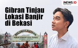 Infografis Gibran Tinjau Lokasi Banjir di Pondok Gede Permai Bekasi