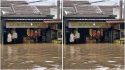 Viral Warung Madura Tetap Buka saat Banjir Nyaris Seatap, Netizen: Fix! Tutupnya Kiamat