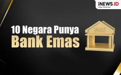 Infografis 10 Negara yang Punya Bank Emas
