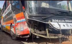 Bus Rosalia Indah Terguling usai Hindari Truk di Tol Batang-Semarang, 3 Luka-luka<