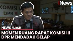 Detik-Detik Ruang Komisi III Mendadak Gelap, Habiburokhman: Efisiensi Ini Ya?