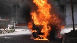 Mobil Pengangkut Telur Hangus Terbakar di Temanggung<