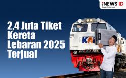 Infografis 2,4 Juta Tiket Kereta Lebaran 2025 Ludes Terjual