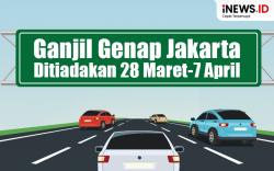 Infografis Ganjil Genap Jakarta Ditiadakan pada 28 Maret-7 April
