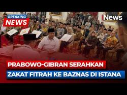 Presiden Prabowo Subianto Serahkan Zakat Melalui Baznas di Istana Negara
