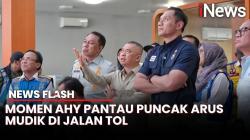 Menko AHY Pantau Puncak Arus Mudik di Jalan Tol Lewat Kamera CCTV