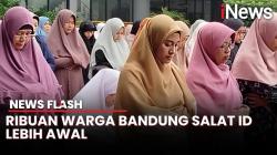 Ribuan Warga Bandung Rayakan Idulfitri Lebih Awal dari Pemerintah