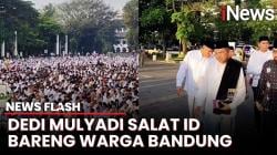 Kompak! Dedi Mulyadi dan Ribuan Warga Bandung Salat Id di Lapangan Gasibu