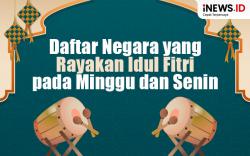 Infografis Daftar Negara-Negara yang Merayakan Idul Fitri Minggu dan Senin