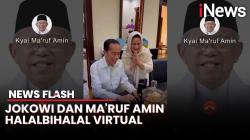 Jokowi Video Call Ma'ruf Amin, Ucapkan Mohon Maaf Lahir dan Batin saat Momen Lebaran