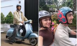 So Sweet, Ariel Tatum Jalan-Jalan Naik Vespa Jadul Dibonceng Daffa Wardhana