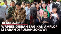 Wapres Gibran Bagikan Amplop Lebaran untuk Anak-Anak di Rumah Jokowi