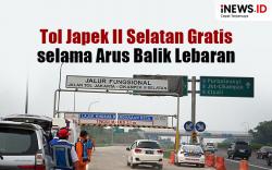 Infografis Tol Japek II Selatan Dibuka Gratis selama Arus Balik Lebaran 