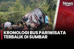Kecelakaan Bus Pariwisata Bawa 43 Penumpang Terbalik di Sumbar, Diduga Rem Blong
