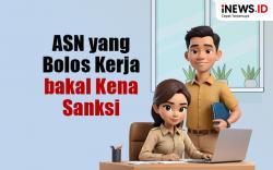 Infografis ASN yang Bolos Kerja bakal Kena Sanksi