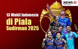 Infografis 13 Wakil Indonesia di Piala Sudirman 2025