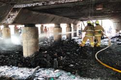 Kebakaran Dekat Stadion JIS, Jalan Tol di Papanggo Macet
