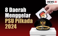 Infografis 8 Daerah Gelar Pemungutan Suara Ulang Pilkada 2024 Hari Ini