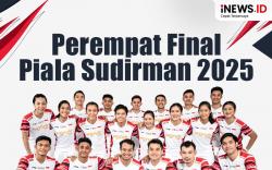 Infografis Jadwal Perempat Final Piala Sudirman 2025