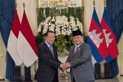 Presiden Prabowo Terima Kunjungan Presiden Senat Kamboja Hun Sen