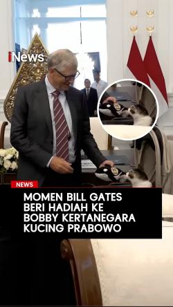 Momen Bill Gates Beri Hadiah ke Bobby Kertanegara Kucing Prabowo