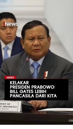 Kelakar Presiden Prabowo: Bill Gates Lebih Pancasila dari Kita