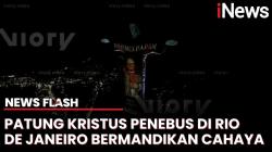 Kemilau Patung Kristus Penebus Sambut Paus Leo XIV di Rio de Janeiro