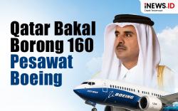 Infografis Qatar Borong 160 Pesawat Boeing Senilai Rp3.300 Triliun