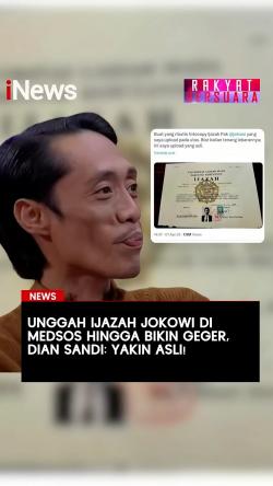 Unggah Ijazah Jokowi di Medsos hingga Bikin Geger, Dian Sandi: Yakin Asli!