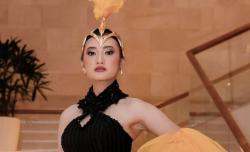 Gunakan Dress Rancangan Liliana Tanoesoedibjo, Monica Kezia Tampil Memesona di World Designer Award Photo Shoot