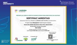 Prodi Manajemen MNC University Raih Akreditasi Baik Sekali dari LAMEMBA