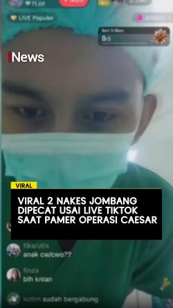 Viral 2 Nakes Jombang Dipecat usai Live TikTok saat Pamer Operasi Caesar