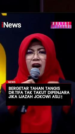 Bergetar Tahan Tangis, Dr Tifa Tak Takut Dipenjara jika Ijazah Jokowi Asli