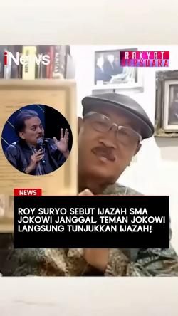 Roy Suryo Sebut Ijazah SMA Jokowi Janggal, Teman Jokowi Langsung Tunjukkan Ijazah!