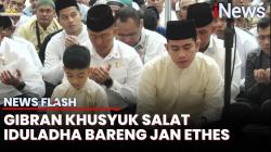 Wapres Gibran Salat Iduladha di Masjid Zayed Ditemani Jan Ethes