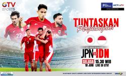 Jadwal Siaran Langsung Timnas Indonesia Vs Jepang, Live di GTV!