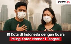 Infografis 10 Kota di Indonesia dengan Udara Paling Kotor