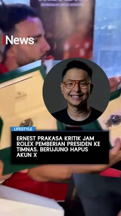 Ernest Prakasa Kritik Jam Rolex Pemberian Presiden ke Timnas, Berujung Hapus Akun X