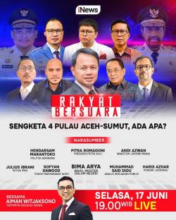Jangan Lewatkan Rakyat Bersuara Malam Ini: Sengketa 4 Pulau Aceh-Sumut, Ada Apa? Live di vozpublica