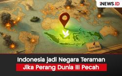 Infografis Indonesia jadi Negara Teraman Jika Perang Dunia III Pecah