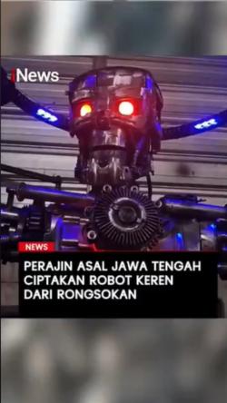 Perajin Asal Jawa Tengah Ciptakan Robot Keren dari Rongsokan