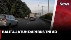 Balita Terjatuh dari Bus Bertuliskan Mabes TNI AD di Tol Bintaro 