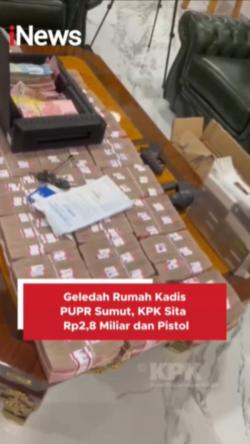 Geledah Rumah Kadis PUPR Sumut KPK Sita Rp2 8 Miliar dan Pistol
