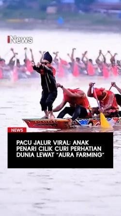 Pacu Jalur Viral Anak Penari Cilik Curi Perhatian Dunia Lewat Aura Farming