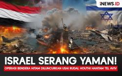 Infografis Israel Balas Serangan Rudal Houthi, Luncurkan Operasi Bendera Hitam